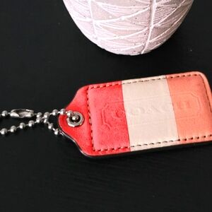 Coach Coral 3-Tone Leather Hang Tag - Large